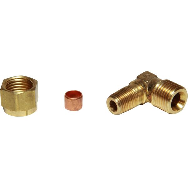 AG Brass Male Elbow Coupling 1/4" x 1/8" BSP Taper