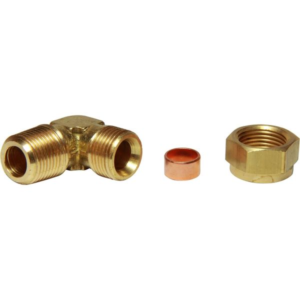 AG Brass Male Elbow Coupling 3/8" x 3/8" BSP Taper