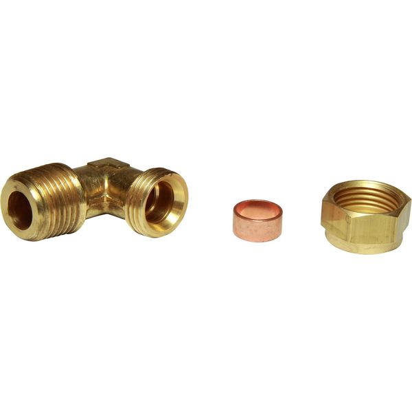 AG Brass Male Elbow Coupling 1/2" x 1/2" BSP Taper