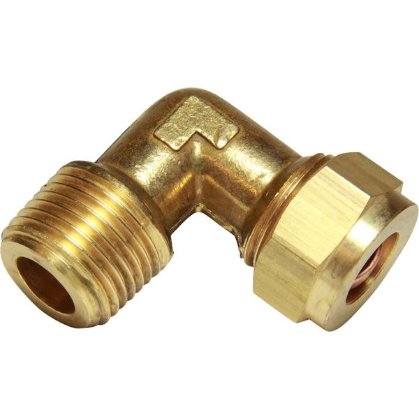 AG Brass Male Elbow Coupling 1/4" x 3/8" BSP Taper