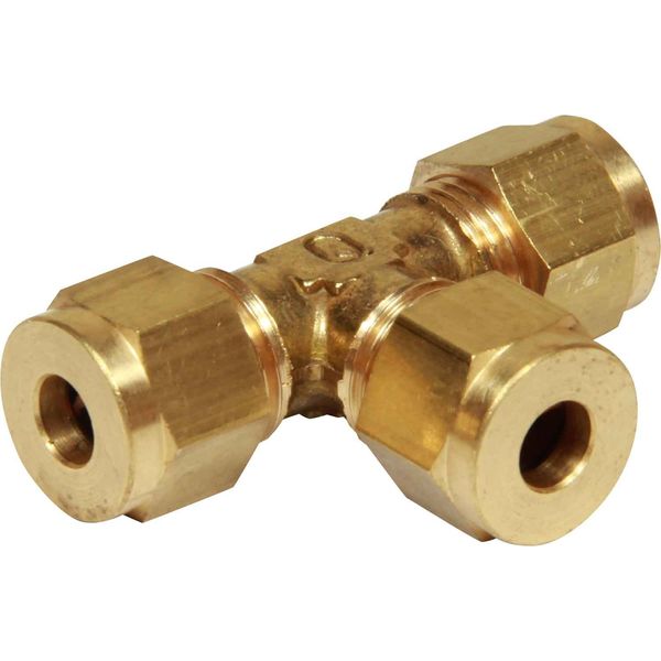 AG Brass Tee Coupling 1/4" x 1/4" x 1/4"