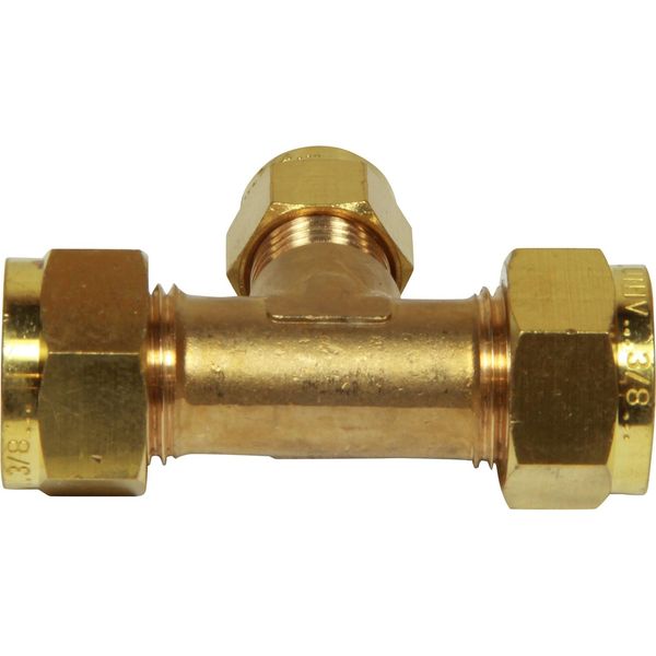 Wade Brass Tee Coupling 3/8" x 3/8" x 1/4"