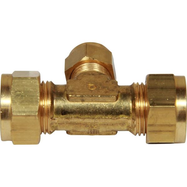 AG Brass Tee Coupling 3/8" x 3/8" x 5/16"