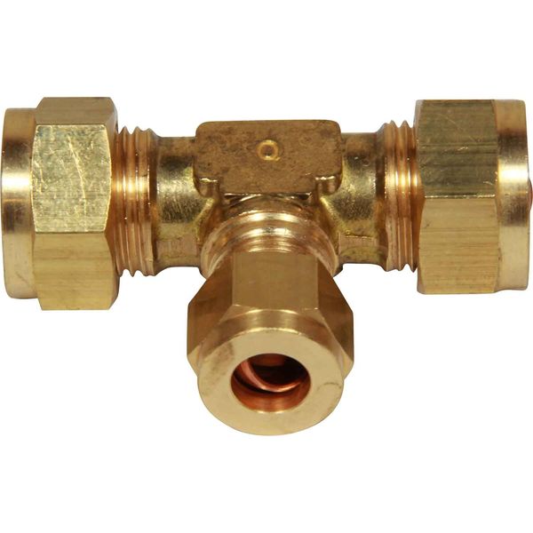 AG Brass Tee Coupling 3/8" x 3/8" x 5/16"