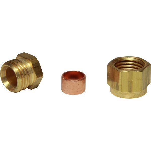 AG Brass Stop End Coupling 5/16" OD Tube