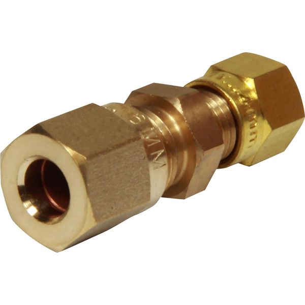 AG Brass Straight Coupling 6mm x 4mm Packaged