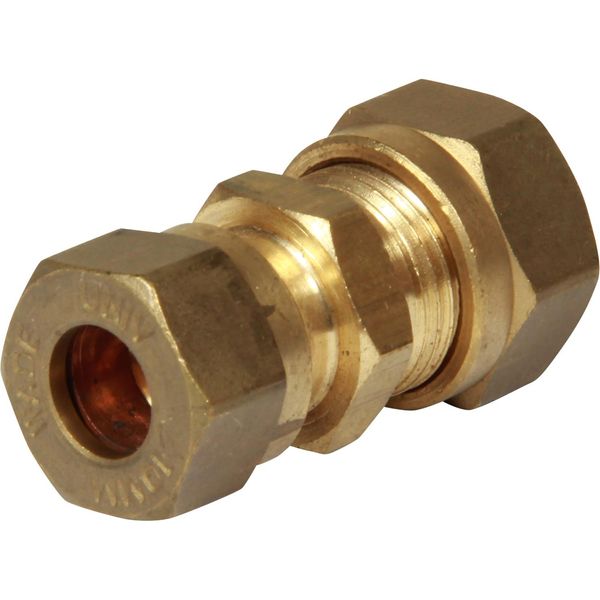 AG Brass Straight Coupling 12mm x 10mm