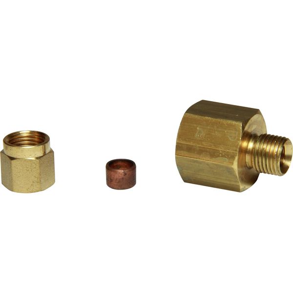 AG Brass Female Stud Coupling 6mm x 1/4" BSP