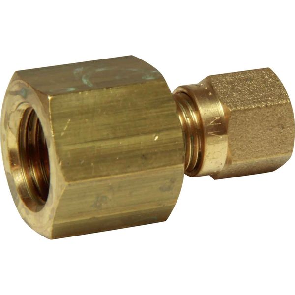 AG Brass Female Stud Coupling 6mm x 1/4" BSP