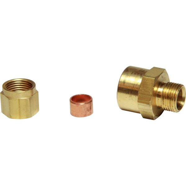 AG Brass Female Stud Coupling 8mm x 1/4" BSP