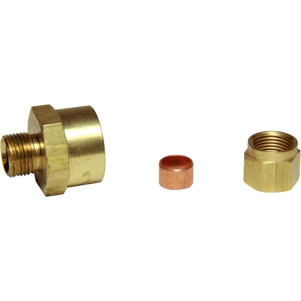 AG Brass Female Stud Coupling 8mm x 3/8" BSP