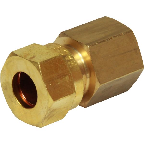 AG Brass Female Stud Coupling 10mm x 1/4" BSP