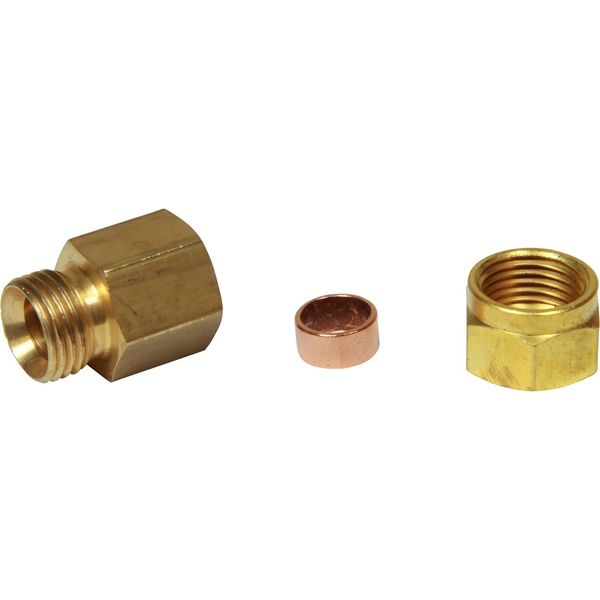 AG Brass Female Stud Coupling 10mm x 1/4" BSP