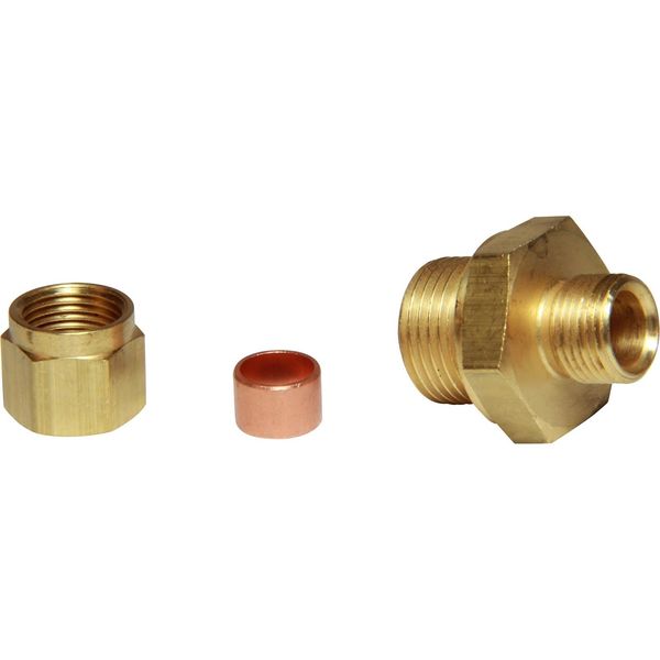 AG Brass Male Stud Coupling 8mm x 3/8" BSP