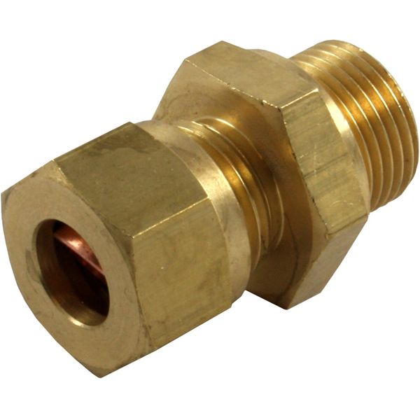 AG Brass Male Stud Coupling 10mm x 3/8" BSP