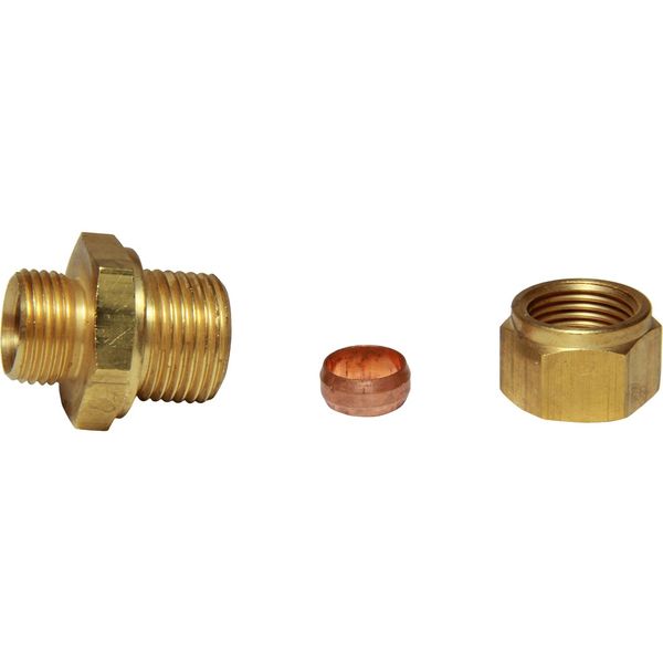 AG Brass Male Stud Coupling 12mm x 1/2" BSP