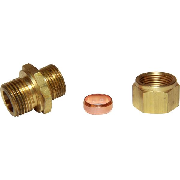 AG Brass Male Stud Coupling 15mm x 1/2" BSP