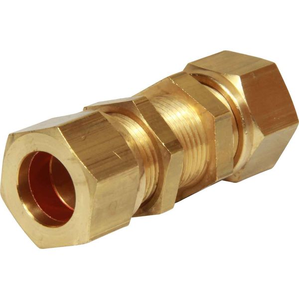 AG Brass Bulkhead Coupling 15mm Tube OD