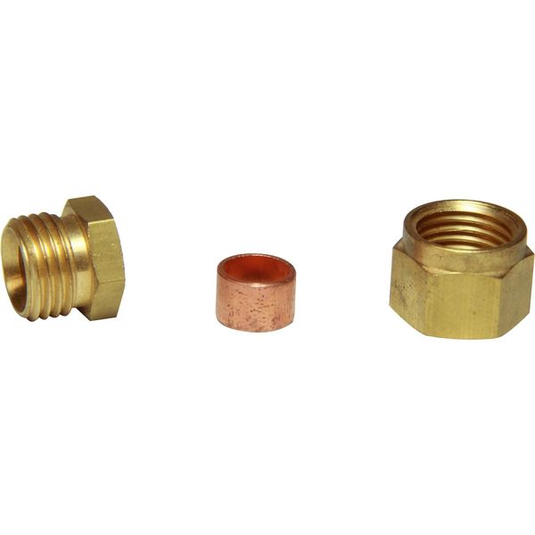 AG Brass Coupling Stop End 8mm OD Tube