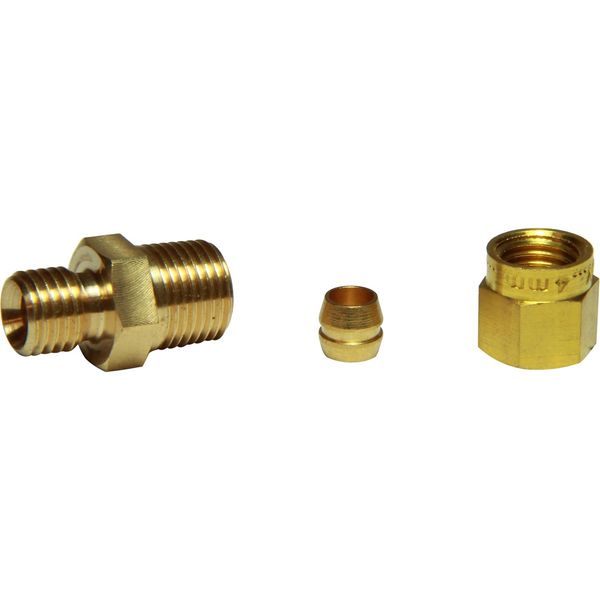 AG Brass Male Stud Coupling 4mm x 1/8" BSP Taper