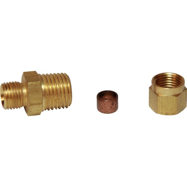 AG Brass Male Stud Coupling 6mm x 1/4" BSP Taper