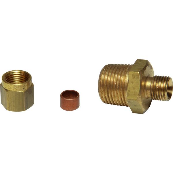 AG Brass Male Stud Coupling 6mm x 3/8" BSP Taper