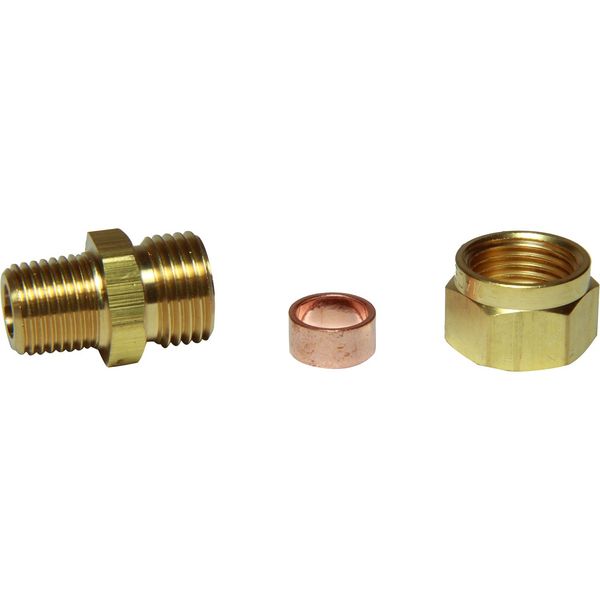 AG Brass Male Stud Coupling 10mm x 1/4" BSP Taper