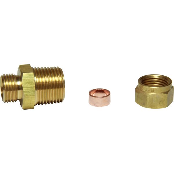 AG Brass Male Stud Coupling 10mm x 1/2" BSP Taper