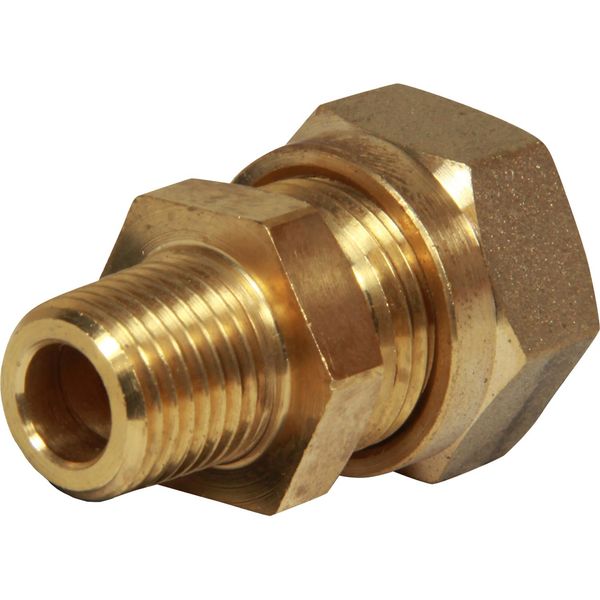 AG Brass Male Stud Coupling 12mm x 1/4" BSP Taper