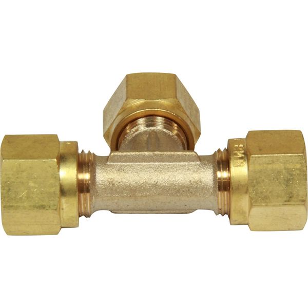 AG Brass Equal Tee Coupling 8 x 8 x 8mm