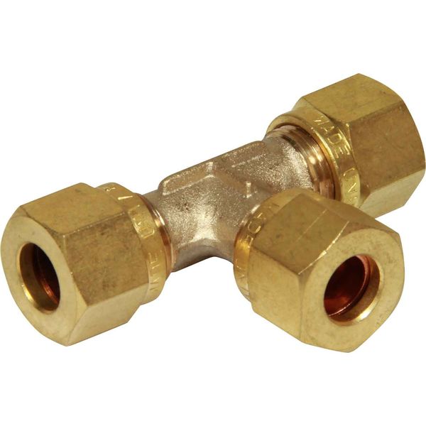 AG Brass Equal Tee Coupling 8 x 8 x 8mm