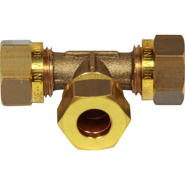 AG Brass Equal Tee Coupling 10 x 10 x 10mm