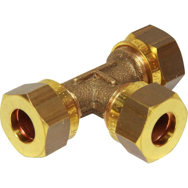 AG Brass Equal Tee Coupling 10 x 10 x 10mm