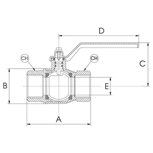 AG Gas Lever Ball Valve with 1/4" BSP