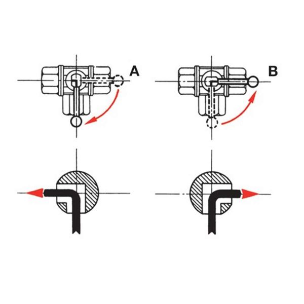 AG L Port Ball Valve LP 1/4" BSP