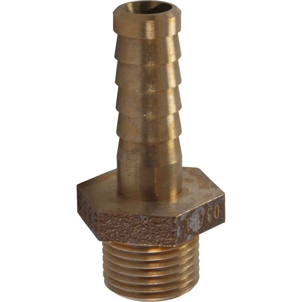 AG Connector Bronze 1/2" BSP - 1/2" Hose Packaged