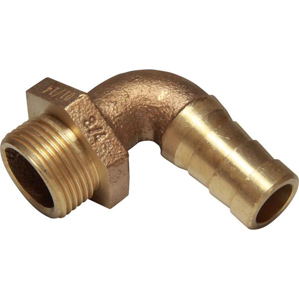 AG Right Angle Hose Connector Bronze 3/4" BSP - 3/4" Hose