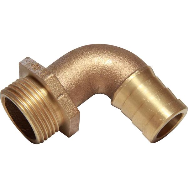 AG Right Angle Hose Connector Bronze 1" BSP - 1" Hose