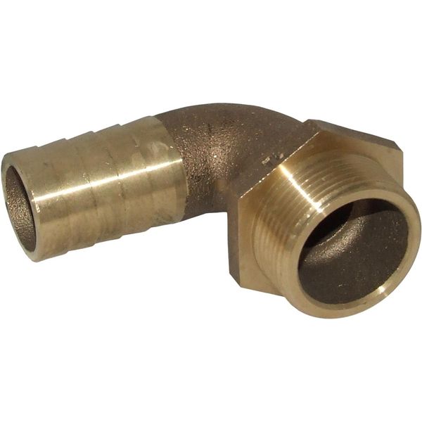 AG Right Angle Hose Connector Bronze 1-1/4" BSP - 1-1/4" Hose