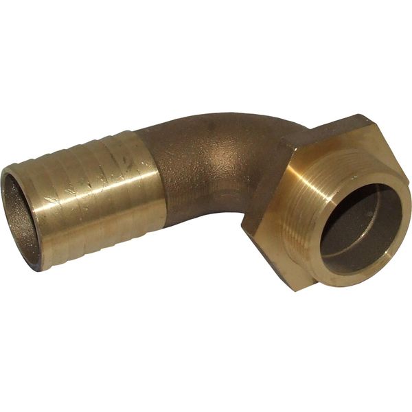 AG Right Angle Hose Connector Bronze 2" BSP - 2" Hose