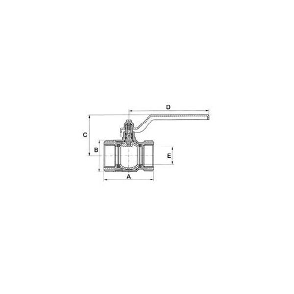 AG Lever Ball Valve PN40 3/4" BSP Male to Female