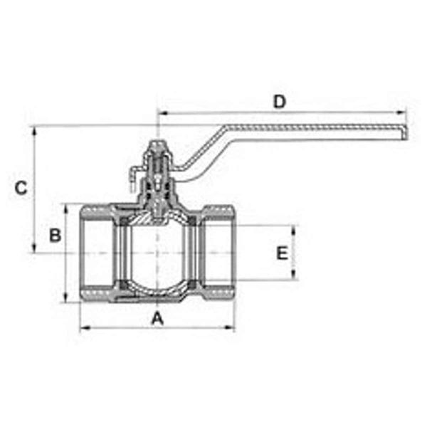 AG Lever Ball Valve PN40 1" BSP Female Ports