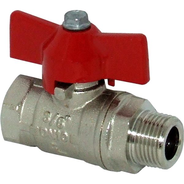 AG Tee Ball Valve PN50 3/8" BSP Male to Female