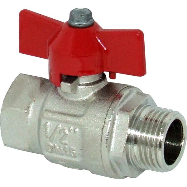 AG Tee Ball Valve PN50 1/2" BSP Male to Female