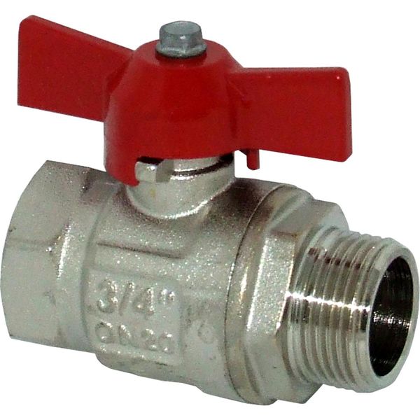 AG Tee Ball Valve PN40 3/4" BSP Male to Female