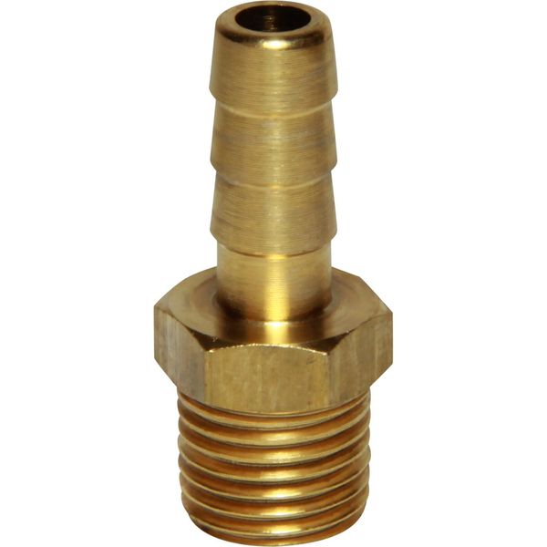 AG Brass Hose Connector 1/4" BSP Taper Male - 5/16" Hose