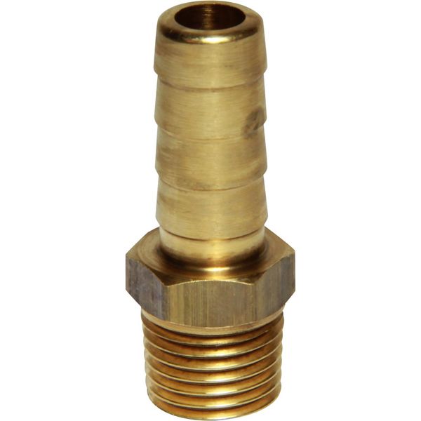 AG Brass Hose Connector 1/4" BSP Taper Male - 3/8" Hose