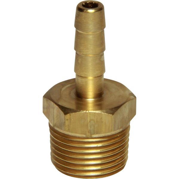 AG Brass Hose Connector 3/8" BSP Taper Male - 1/4" Hose