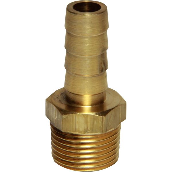 AG Brass Hose Connector 3/8" BSP Taper Male - 3/8" Hose