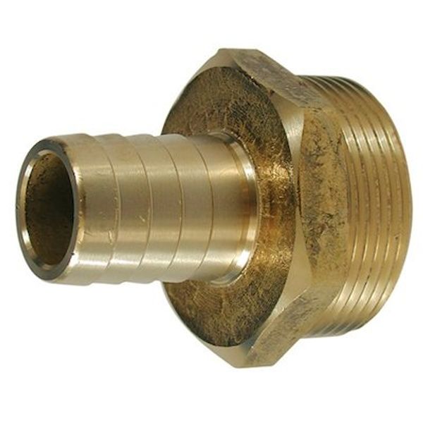 AG Brass Hose Connector 3/8" BSP Taper Male - 1/2" Hose Packaged